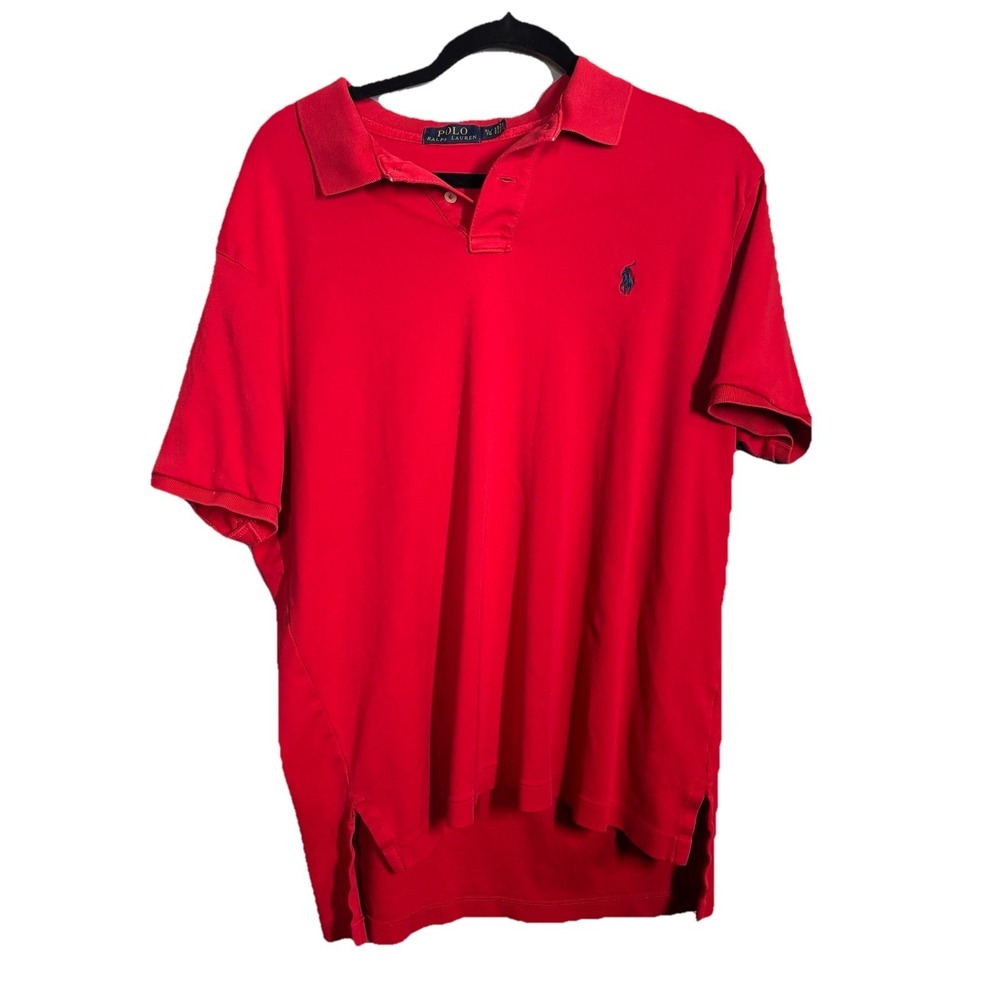 Polo Ralph Lauren Shirt Mens XLarge Red Soft Touch Polo Golf Short Sleeve Pima